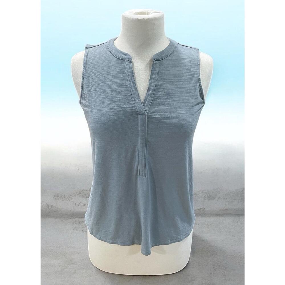 J Jill Wearever Sleeveless Blouse Women's Size X-Small Tunic Top Green